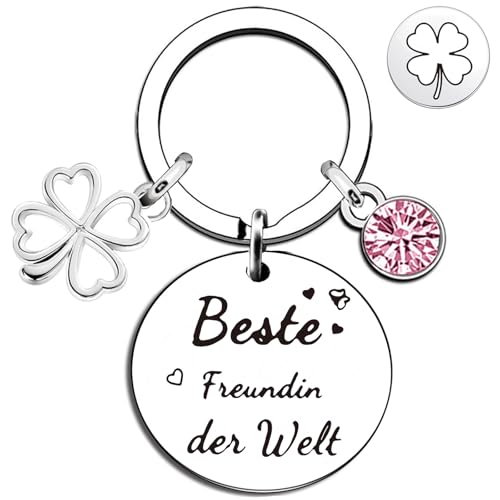 Personalisiert Schlüsselanhänger mit Dankesbotschaft - Premium Geschenk für Abschied/Rente/Geburtstag - Hochwertiger Anhänger aus Edelstahl für Kollegin,Mama&Freundin - Inkl.Gravur & Geschenkbox von EFNHJF5