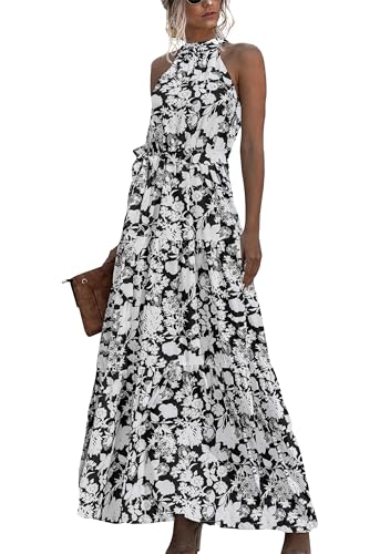 EFOFEI Damen Boho Blumen Langes Kleid Abgestuftes Rüschen Sommerkleid Hochzeit Abendkleid Blume Schwarz M EFOFEI Damen Boho Blumen Langes Kleid Abgestuftes Rüschen Sommerkleid Hochzeit Abendkleid Blume Schwarz M von EFOFEI