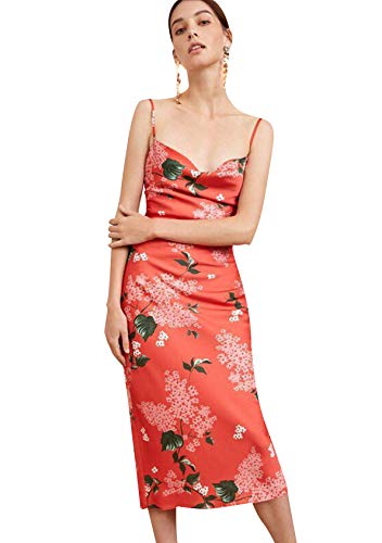 EFOFEI Damen Elegant Vielseitiges Kleid Sexy Casual Evening Date Brautjungfern Kleid Orange L EFOFEI Damen Elegant Vielseitiges Kleid Sexy Casual Evening Date Brautjungfern Kleid Orange L von EFOFEI