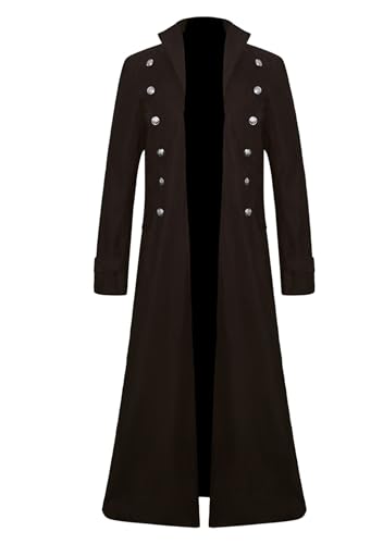 EFOFEI Damen Vintage Victorian Steampunk Jacke Gothic Renaissance Mittelalter Kutte Halloween Kostüm Braun S von EFOFEI