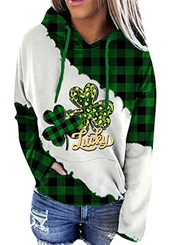 EFOFEI Mädchen St. Patrick's Day Sweatshirt Freizeit All-Match Sweatshirt Frühling Herbst Langarm Top DREI Kleeblatt L von EFOFEI