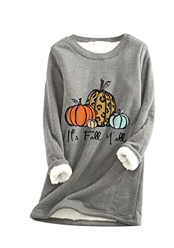 EFOFEI Mädchen Top Mit Kürbismuster Kleidung Für Die Halloween Party Freizeit Tops Für Zuhause Dunkelgrau XXL von EFOFEI