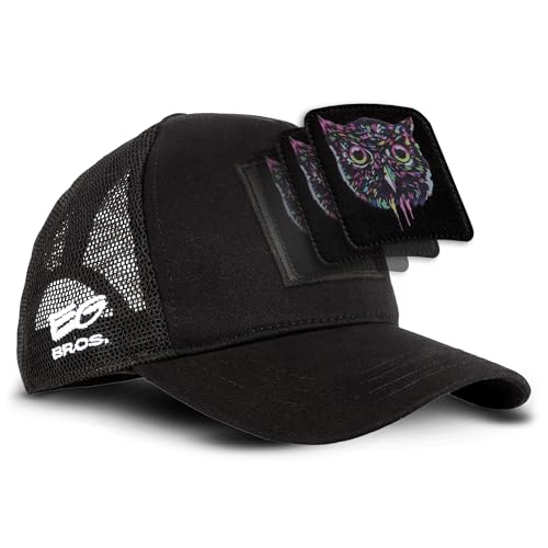 EG BROS Trucker Cap Herren – Mit austauschbarem Logo für individuellen Style – Personalisierbare Mesh-Cap für Männer, Damen & Kinder – Atmungsaktiv, größenverstellbar & perfekt für Sommer & Streetwear von EG BROS