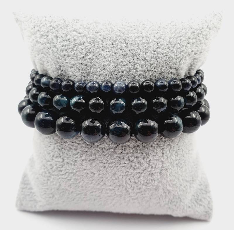 Edelstein Perlen Armband Tigerauge Blau in 4mm, 6mm Und 8mm - Perlenarmband, Kette, Maßanfertigung, Geschenke Für Frauen, Männer, Kinder von EGELUX