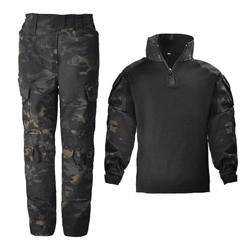 Taktische Tarnung Kind Kind Uniform BDU Kampf Kleidung Airsoft Jagd Schießen Schlacht Kleid Shirt Hosen Set von EGEN