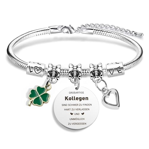 EGHTvmok Kollegin Abschiedsgeschenk Kollegen Jobwechsel Geburtstag Rente Kollegin Geschenk für Kollegen Arbeitskollegin Dankeschön Abschiedsgeschenke Weihnachten Ostergeschenke Glücksbringer Armband von EGHTvmok