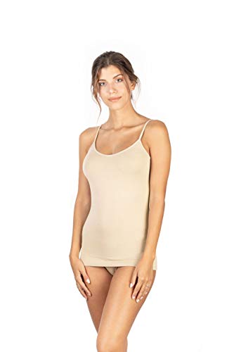 EGI Luxuriöses Modal Damen Spaghettiträger Camisole Hergestellt in Italien., Corda (Beige), Mittel von EGI