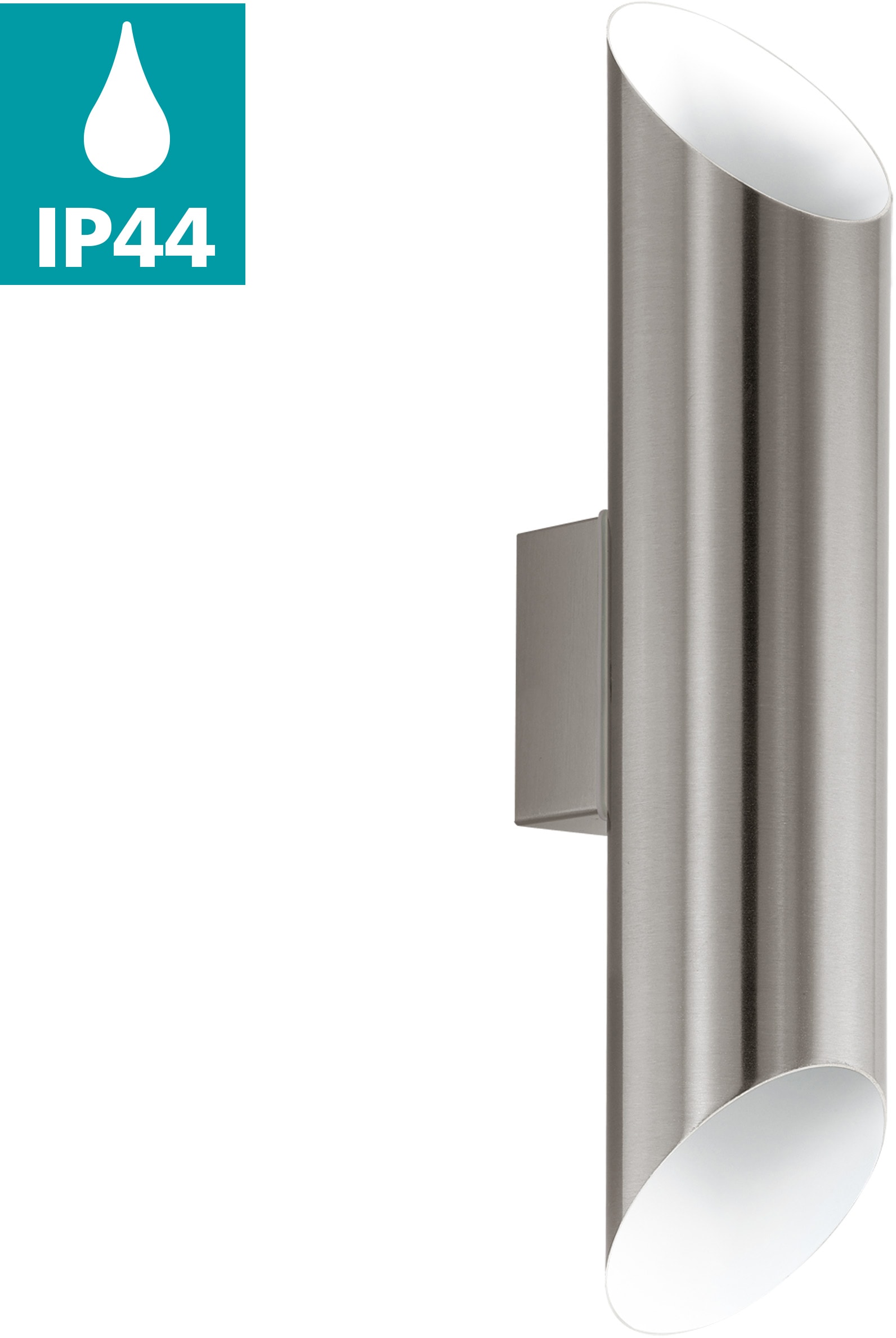 EGLO LED Außen-Wandleuchte "AGOLADA" LED-Board 1 Stk. Warmweiß schwarz / L7,5 x H36 cm / inkl. 2 x LED-Platine / Außenlampe von EGLO