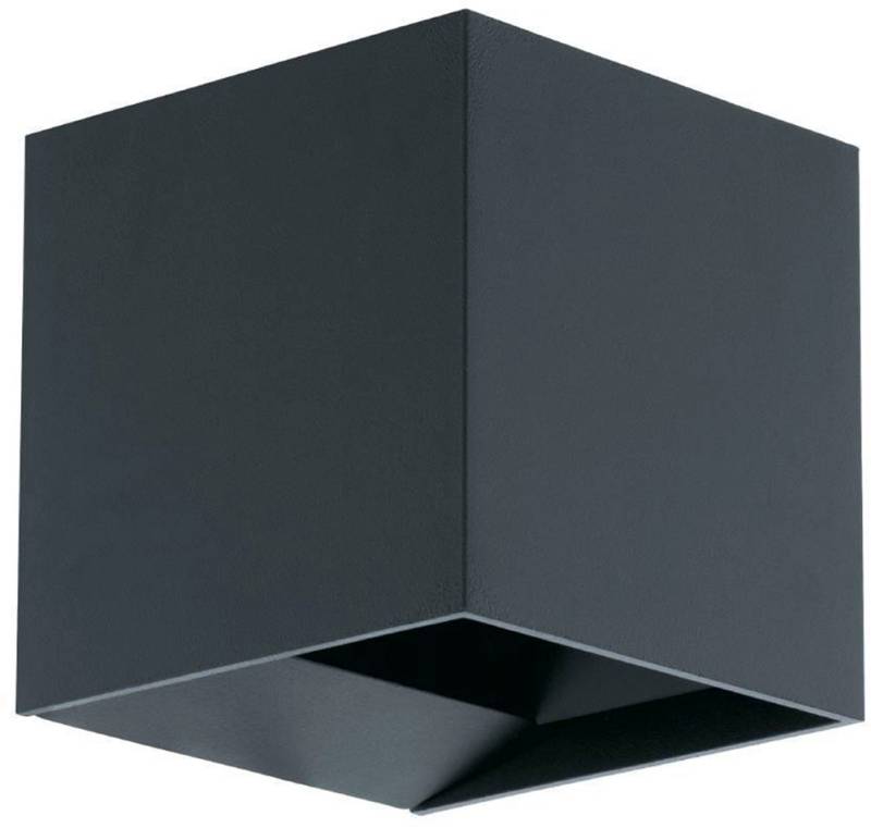 EGLO LED Außen-Wandleuchte "CALPINO Außenwandleuchte, IP54, anthrazit, warmweiß, Außenlampe" LED-Board 1 Stk. Warmweiß Außenleuchte, LED Wandleuchte, Garten, 2x3,3W, Up- und Down Light von EGLO