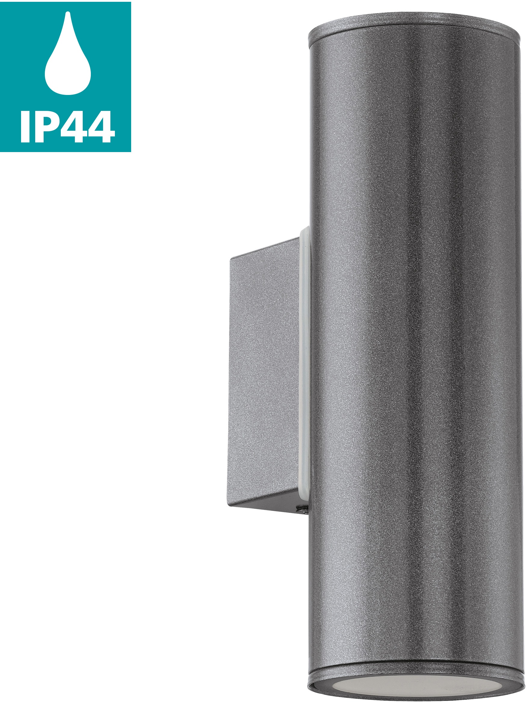 EGLO LED Außen-Wandleuchte "Riga" GU10 Warmweiß Eckmontage möglich von EGLO