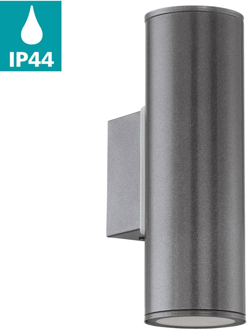 EGLO LED Außen-Wandleuchte "Riga" GU10 Warmweiß Eckmontage möglich von EGLO