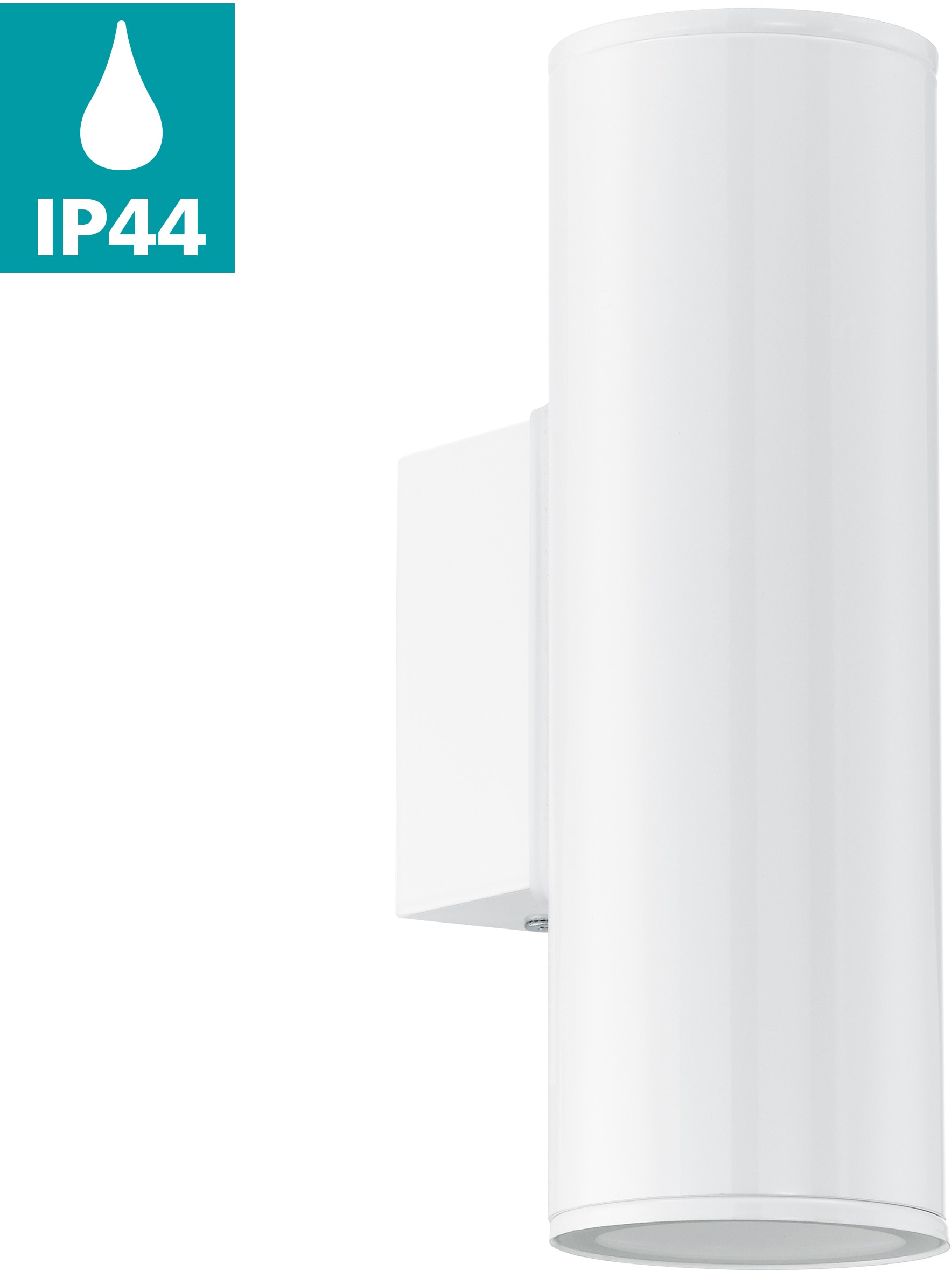 EGLO LED Außen-Wandleuchte "Riga" GU10 Warmweiß Eckmontage möglich von EGLO