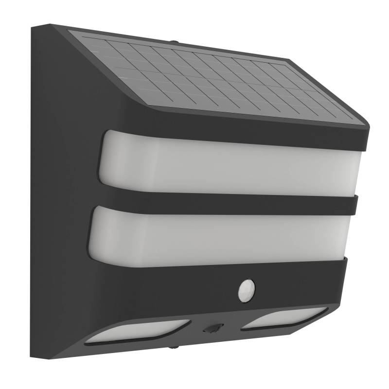 EGLO LED Solarleuchte "Stiappa Solarlampe, Wandlampe außen, Außenlampe aus Kunststoff, IP44" LED-Modul 1 Stk. Neutralweiß von EGLO