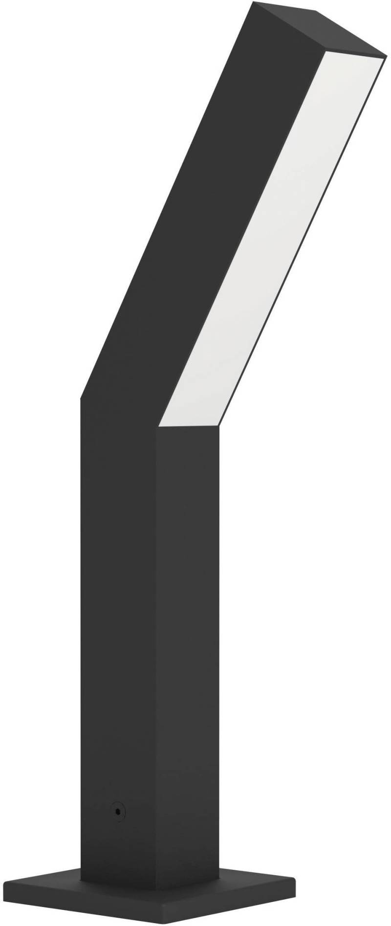 EGLO Sockelleuchte "Ugento Sockellampe, Außenbeleuchtung, Außenlampe, Metall, IP44, Lampe" LED-Modul 1 Stk. Warmweiß Stehleuchte - L14,5 x B4 x H36 cm - schwarz - 2X4,5W inkl. von EGLO