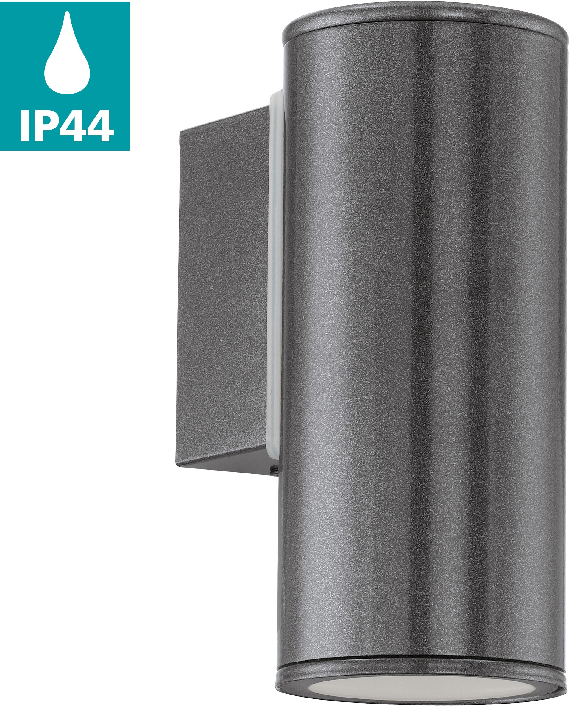 EGLO Wandleuchte "RIGA" GU10 Warmweiß Wand-/Deckenleuchte, L6,5 x H15 x AL9,5 cm, 1X2,8W inkl. von EGLO