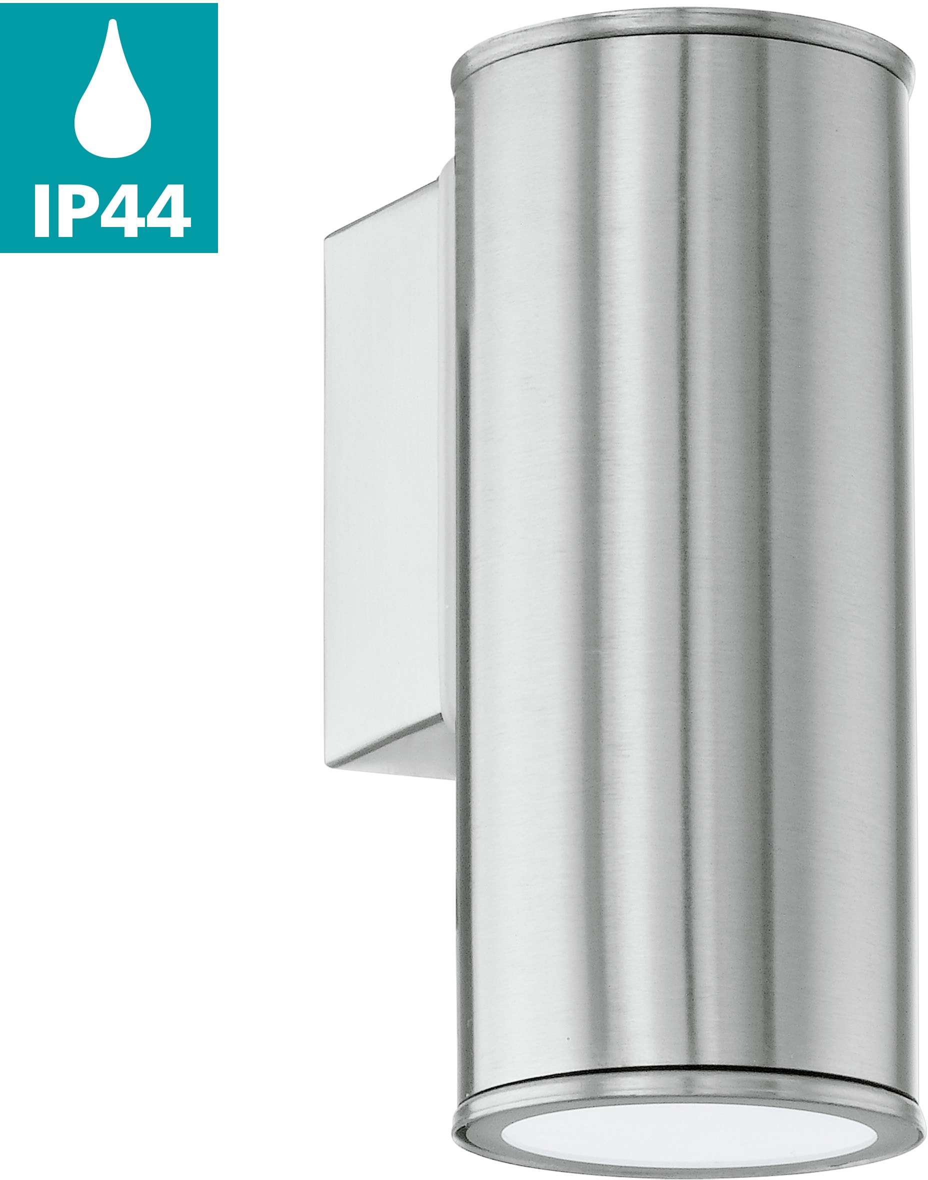 EGLO Wandleuchte "RIGA" GU10 Warmweiß Wand-/Deckenleuchte, L6,5 x H15 x AL9,5 cm, 1X2,8W inkl. von EGLO