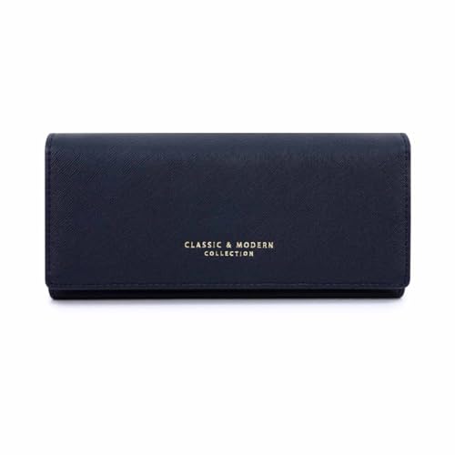 Damen-Geldbörse, langes Portemonnaie, weiches Leder, für den täglichen Gebrauch, Designer-Doppelfach, modische Clutch, Reißverschluss-Geldbörsen, großes Fassungsvermögen, Geldscheinklammer, Kartenhalt von EGLOW