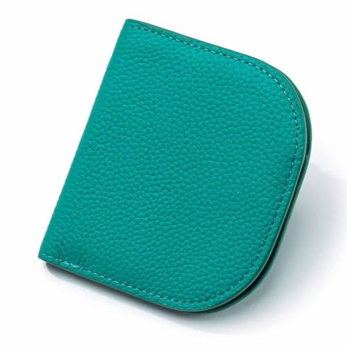 Leder-Münzbeutel, tragbare Geldbörse, Mini-Mode-Geldbörse, weiches Leder, All-Match-Mini-Reisegeldbörse für Damen (Color : Green) von EGLOW