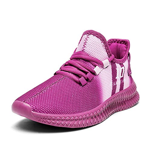 EGMPDA Damen-Turnschuhe, Laufschuhe, Damen, Wanderschuhe, Freizeit-Sneaker, Workout, Tennis, Fitnessstudio, Sportschuhe, Mesh-Schuhe, Rosa, 38.5 EU von EGMPDA