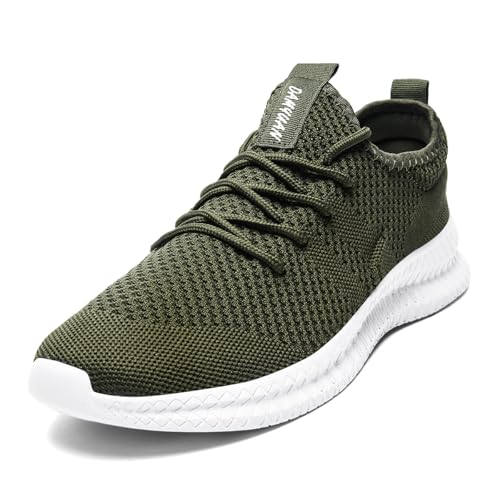 EGMPDA Damen Walkingschuhe Laufschuhe Wanderschuhe Sneaker Sport Trekking Turnschuhe Workout Jogging Outdoor Running Straßenlaufschuhe Freizeit Damen Leichtgewichts Atmungsaktiv Schuhe Armeegrün 40 von EGMPDA