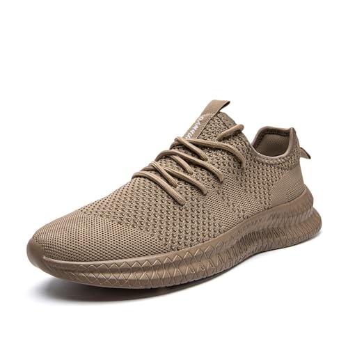 EGMPDA Damen Walkingschuhe Laufschuhe Wanderschuhe Sneaker Sport Trekking Turnschuhe Workout Jogging Outdoor Running Straßenlaufschuhe Freizeit Damen Leichtgewichts Atmungsaktiv Schuhe Braun 39 von EGMPDA