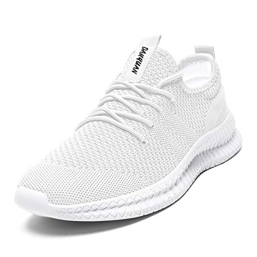 EGMPDA Damen Walkingschuhe Laufschuhe Wanderschuhe Sneaker Sport Trekking Turnschuhe Workout Jogging Outdoor Running Straßenlaufschuhe Freizeit Damen Leichtgewichts Atmungsaktiv Schuhe Weiß 40 EU von EGMPDA