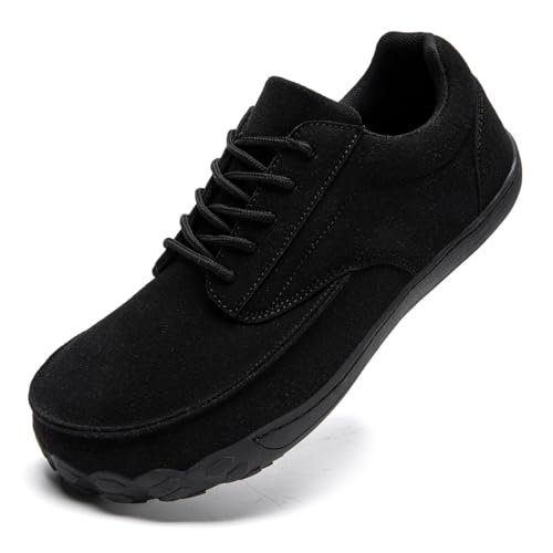 EGMPDA Herren Schuhe Traillaufschuhe Trekking Sneaker Wanderhalbschuhe Bequeme Laufschuhe Turnschuhe Sportschuhe Fitnessschuhe Walkingschuhe Schwarz EU 46 von EGMPDA