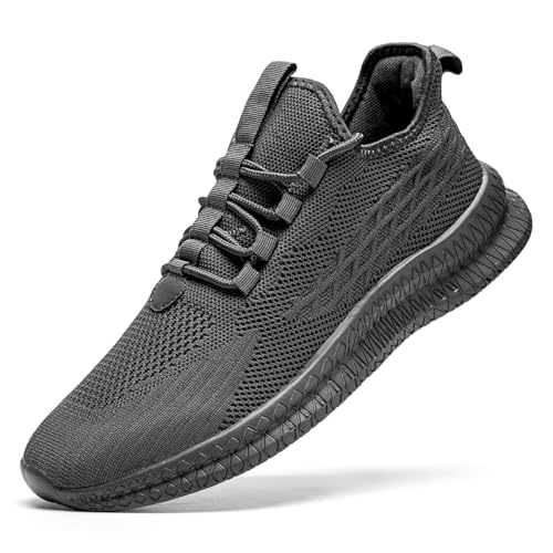 EGMPDA Herren Sneaker Laufschuhe Turnschuhe Sportschuhe Outdoor Fitness Gym Schuhe Sneaker EU Dunkelgrau 41 von EGMPDA