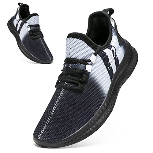 EGMPDA Schuhe Herren Sneaker Laufschuhe Herren Sportschuhe Tennisschuhe Schuhelaufschuhe Turnschuhe Joggingschuhe Freizeit Straßenlaufschuhe Schwarz 40 EU von EGMPDA