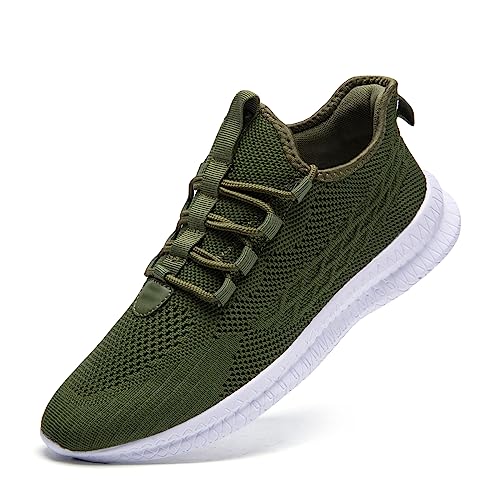 EGMPDA Schuhe Herren Sneaker Laufschuhe Turnschuhe Sportschuhe Herren Laufschuhe Outdoor Fitness Gym Schuhe Herren Sneaker EU Grün 40 von EGMPDA