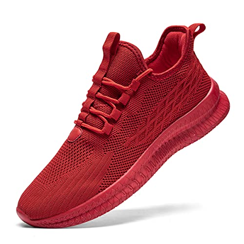 EGMPDA Schuhe Herren Sneaker Laufschuhe Turnschuhe Sportschuhe Herren Laufschuhe Outdoor Fitness Gym Schuhe Herren Sneaker EU Rot 40 von EGMPDA