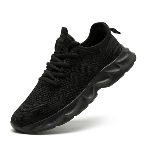 EGMPDA Schuhe Herren Sneaker Laufschuhe Turnschuhe Sportschuhe Herren Laufschuhe Outdoor Komfort Freizeit Gym Schuhe Atmungsaktiv EU Schwarz 39 von EGMPDA
