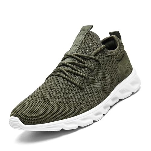 EGMPDA Schuhe Herren Sneaker Turnschuhe Sportschuhe Laufschuhe Herren Leichtgewichts Atmungsaktiv Sneaker Herren Grün 46 EGMPDA Schuhe Herren Sneaker Turnschuhe Sportschuhe Laufschuhe Herren Leichtgewichts Atmungsaktiv Sneaker Herren Grün 46 von EGMPDA