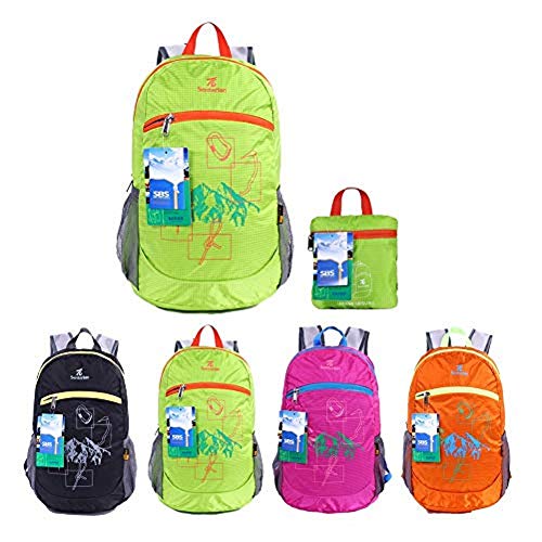 EGOGO Wasserdicht Faltbare Stopfbare Wandern Reisen Rucksack School Tasche Rucksack für Mädchen Jungen College Studenten S2016 (Grün) von EGOGO