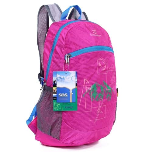 EGOGO Wasserdicht Faltbare Stopfbare Wandern Reisen Rucksack School Tasche Rucksack für Mädchen Jungen College Studenten S2016 (Rose) von EGOGO