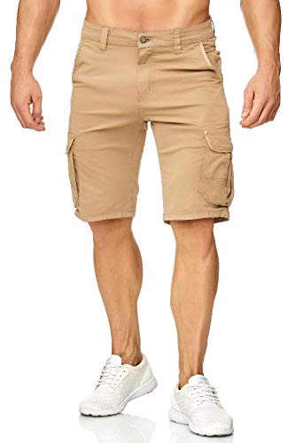 EGOMAXX Herren Cargo Shorts Chino Bermuda Kurze Hose Stretch Sommer, Farben:Khaki, Größe:29W von EGOMAXX