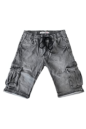 EGOMAXX Herren Jeans Shorts Kurze Cargo Sommer Hose Bermuda Casual, Farben:Grau, Größe:30W von EGOMAXX