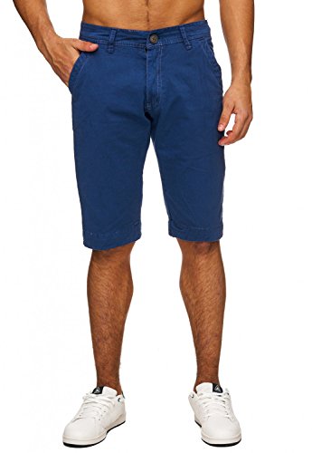 EGOMAXX Shorts Kurze Sommer Chino Hose Freizeit Bermuda Jeans Shorts, Farben:Blau, Größe:30W von EGOMAXX