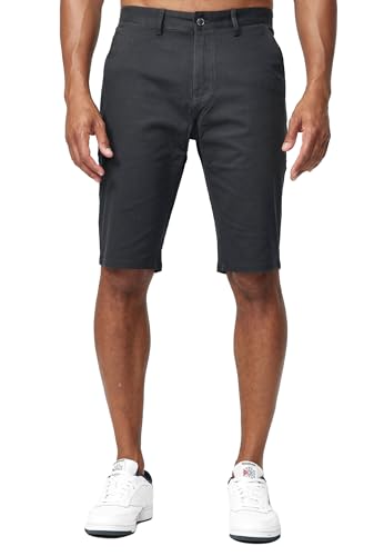 Giani 5 Herren Kurze Chino Shorts Hose Basic Denim Stretch Pants Freizeit Trousers Regular Fit & Knielang, Farben:Dunkelgrau, Größe:29W von EGOMAXX