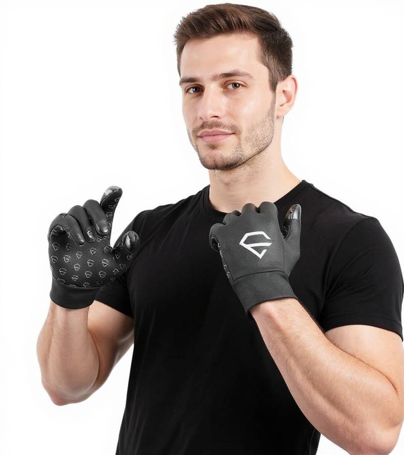 EGREGIE Herren Fahrrad-Handschuhe mit Fleecefutter Lauf-Handschuhe mit Smartphone Handy Touchfunktion Sport-Handschuhe Schwarz EGREGIE Herren Fahrrad-Handschuhe mit Fleecefutter Lauf-Handschuhe mit Smartphone Handy Touchfunktion Sport-Handschuhe Schwarz von EGREGIE