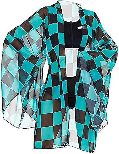 EGSDMNVSQ Sommer Bikini Damen Teenager Mädchen Cosplay Bikini Frauen Anime Badeanzug Bademode Swimsuit Kostüm mit Kimono Cardigan Bikini Cover Up Umhang von EGSDMNVSQ