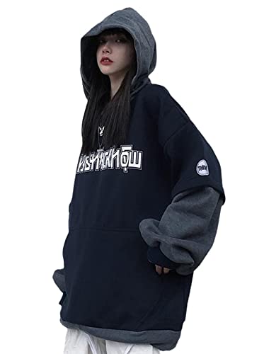 EGSDMNVSQ Damen Anime Kapuzenpullover Japan Kawaii Hoodie E-Girl Streetwear Mädchen Y2K Gothic Sweatshirt Harajuku Pullover von EGSDMNVSQ