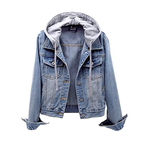 EGSDMNVSQ Damen Frühling Hooded Jeansweste mit Knöpfen Jacke Ärmellos Revers Einfache Beiläufige Kurz Jeansjacke Denim Weste Vest Mit Knopfleiste Tasche Kapuzen Outwear EGSDMNVSQ Damen Frühling Hooded Jeansweste mit Knöpfen Jacke Ärmellos Revers Einfache Beiläufige Kurz Jeansjacke Denim Weste Vest Mit Knopfleiste Tasche Kapuzen Outwear von EGSDMNVSQ