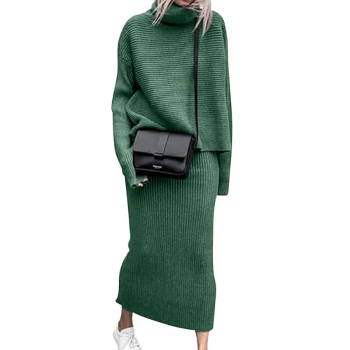 EGSDMNVSQ Damen Pulloverkleid 2 Stück Set Strickkleid Zweiteiliger Anzug Strickpullover und Midi Strickrock Bodycon Midikleid Rundhals Pulloverkleid EGSDMNVSQ Damen Pulloverkleid 2 Stück Set Strickkleid Zweiteiliger Anzug Strickpullover und Midi Strickrock Bodycon Midikleid Rundhals Pulloverkleid von EGSDMNVSQ