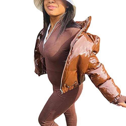 EGSDMNVSQ Damen Warm Winterjacke Kurze Jacket Steppjacke Jacke Winter Daunenjacke von EGSDMNVSQ