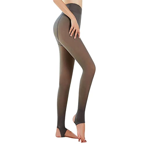 EGSDMNVSQ Damen Warme Thermo Leggings Strumpfhose Verdickte Fleece Leggings Warm Winter Gefütterte Strümpfe Blickdicht Feinstrumpfhose Pantyhose Plüschstrümpfe mit Hoher Taille von EGSDMNVSQ