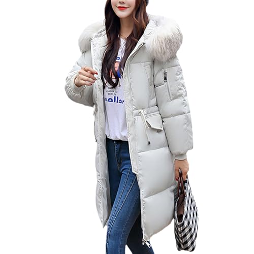 EGSDMNVSQ Daunenmantel Damen Wintermantel Mit Kapuze Lang Mantel Parka Jacke Steppmantel Daunenjacke Winter Warm Jacke Outdoorjacke Warm Winterjacke von EGSDMNVSQ