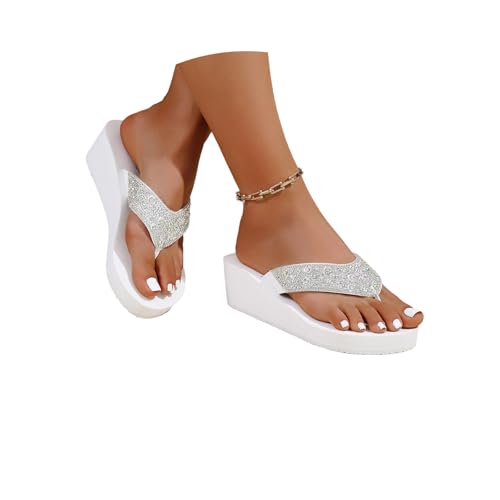 EGSDMNVSQ Flip Flops Damen Sandalen Glitzer Keilsandalen Strass Plateau Schuhe Zehentrenner Pantoletten Offene Zehe Hausschuhe Indoor Slippers Outdoorsandale Badelatschen Strandsandalen EGSDMNVSQ Flip Flops Damen Sandalen Glitzer Keilsandalen Strass Plateau Schuhe Zehentrenner Pantoletten Offene Zehe Hausschuhe Indoor Slippers Outdoorsandale Badelatschen Strandsandalen von EGSDMNVSQ