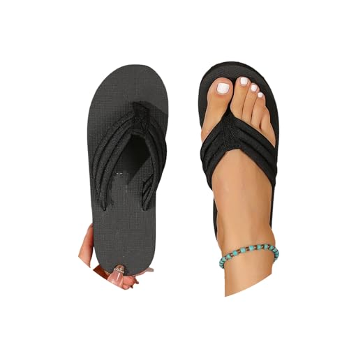 EGSDMNVSQ Flip Flops Damen Zehentrenner Badeschuhe Plateau Sandaletten Slippers Elegant Sommer Strandschuhe von EGSDMNVSQ