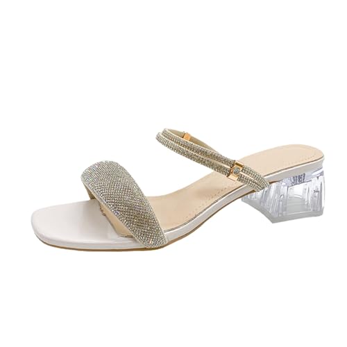 Sandalen Damen Glitzer Hausschuhe Strass Sandaletten Mit Absatz Sommer Flache Schuhe Elegant Open Toe Slides Strandsandalen Sandalen Damen Glitzer Hausschuhe Strass Sandaletten Mit Absatz Sommer Flache Schuhe Elegant Open Toe Slides Strandsandalen von EGSDMNVSQ